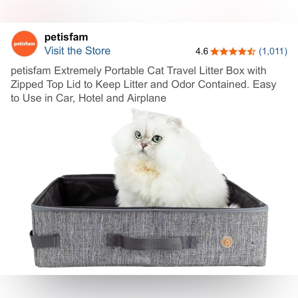New Petisfam Portable Litterbox